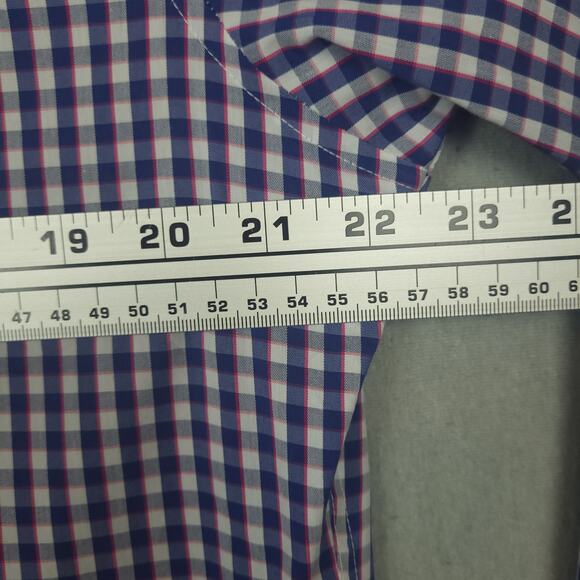 J Crew Men's Performance Button-Up Dress Shirt Long Sleeve Slim Fit Preppy Plaid - Picture 6 of 8